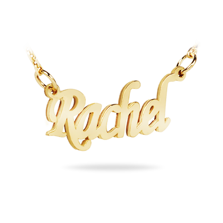 14K Solid Gold Name Necklace (Font 2) - Small size