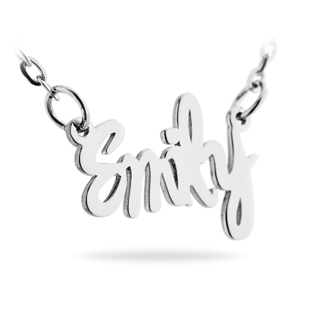 Sterling Silver Name Necklace Classic - Font 1 (medium)