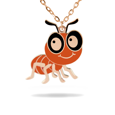 Animal Necklace with Enamel - ANT