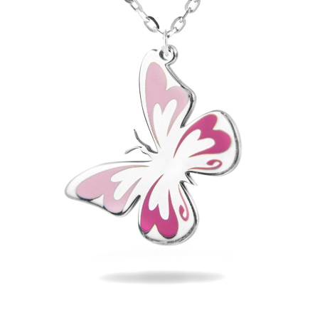 Animal Necklace with Enamel - BUTTERFLY