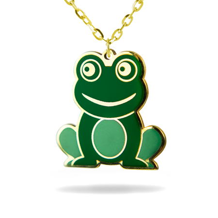 Animal Necklace with Enamel - FROG