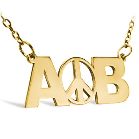 Double Initials with Symbol Necklace