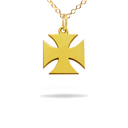 14K Solid Gold Cross Pendant