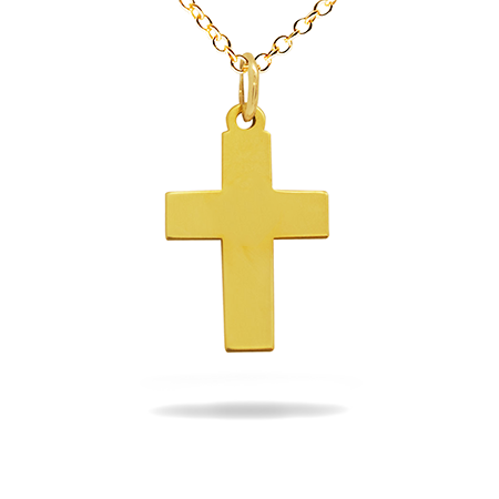 14K Solid Gold Cross Pendant