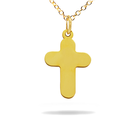 14K Solid Gold Cross Pendant