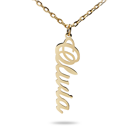 Sterling Silver Name Necklace Vertical Classic (medium)