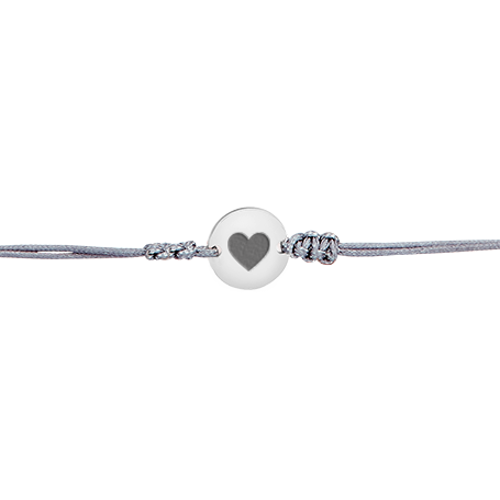 Round Nameplate Bracelet with Symbol Εngraved