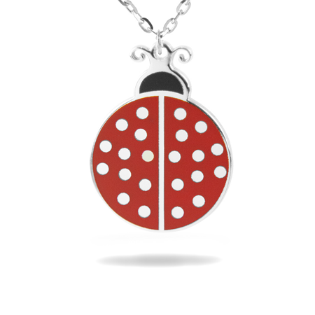 Animal Necklace with Enamel - LOVEBUG