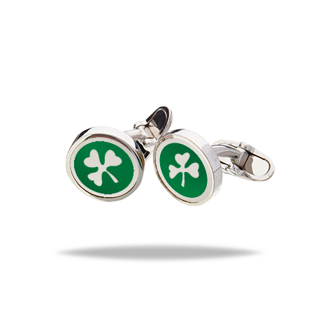 Make Your Own Round Cufflinks with (White) Symbol and Enamel